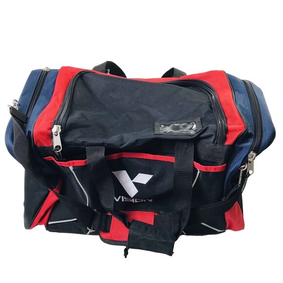 USA Tai Kwon Do Vision Deluxe Equipment Bag Black Red Blue 17"X 10"X 12" - Picture 5 of 15
